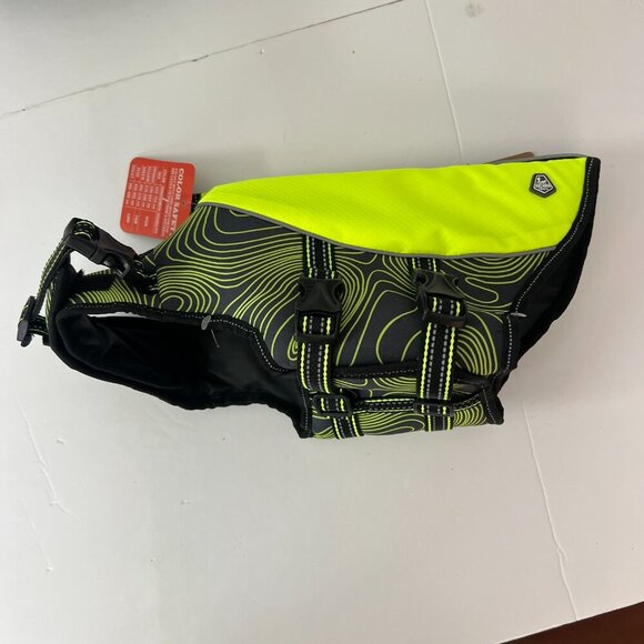 NWT Arcadia Trail High Visibility Flotation Aid For Dogs - Neon Green - Picture 3 of 11